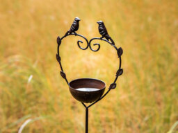Beliani Bird Bath Sparrow Brown - thumbnail 2