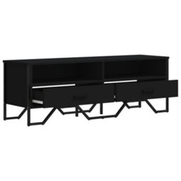 Berkfield Tv Cabinet Black 122X34X41 Cm Engineered Wood - thumbnail 7