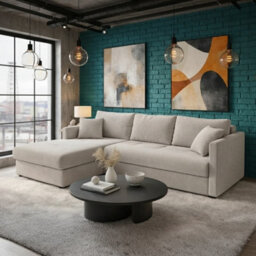 Orea Modern L Shape Sofa Bed With 2 Storage Compartments Reversible Fabric Corner Settee Sleep Function 227X150Cm Light Grey Left