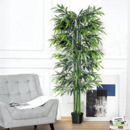 Wyld Haus Marifa Tall Artificial Bamboo-Style Tree In Pot, 195Cm, Indoor Decorative Plant For Living Rooms And Offices - thumbnail 2