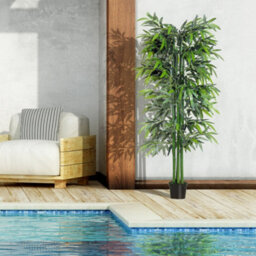 Wyld Haus Marifa Tall Artificial Bamboo-Style Tree In Pot, 195Cm, Indoor Decorative Plant For Living Rooms And Offices - thumbnail 4