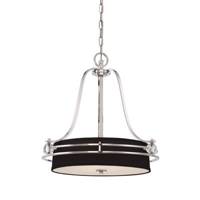 Stylish Imperial Silver 1 Bulb Ceiling Pendant Light Fitting With E27 Socket