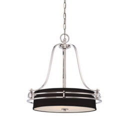 Stylish Imperial Silver 1 Bulb Ceiling Pendant Light Fitting With E27 Socket