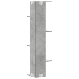 Berkfield Wall Corner Shelf Concrete Grey 36.5X36.5X140 Cm Engineered Wood - thumbnail 6
