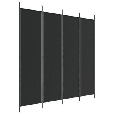 Vidaxl 4-Panel Room Divider Black 200X200 Cm Fabric Room Dividers - image 1