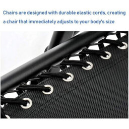 2X Heavy Duty Garden Reclining Zero Gravity Chair Adjustable Folding Sun Lounger - thumbnail 6