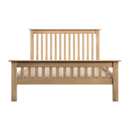 SlumberWorx Pitlochry Solid Wooden Oak Bed Frame - Double - Shaker Style - thumbnail 7