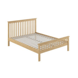 SlumberWorx Pitlochry Solid Wooden Oak Bed Frame - Double - Shaker Style - thumbnail 4