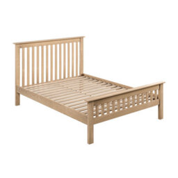 SlumberWorx Pitlochry Solid Wooden Oak Bed Frame - Double - Shaker Style - thumbnail 6