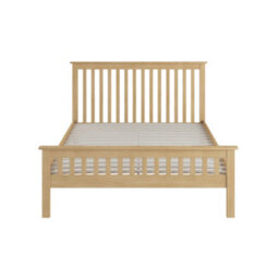 SlumberWorx Pitlochry Solid Wooden Oak Bed Frame - Double - Shaker Style - thumbnail 5