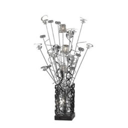 Luminosa Lighting Luminosa (Dh) Koil Table Lamp 4 Light G4 Aluminium/black/crystal, Not Led/cfl Compatible - thumbnail 1