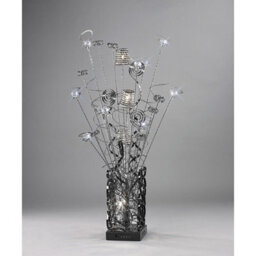 Luminosa Lighting Luminosa (Dh) Koil Table Lamp 4 Light G4 Aluminium/black/crystal, Not Led/cfl Compatible - thumbnail 2