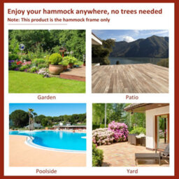 Outsunny 2.86M Metal Hammock Stand Frame Replacement Garden Outdoor Patio - thumbnail 6