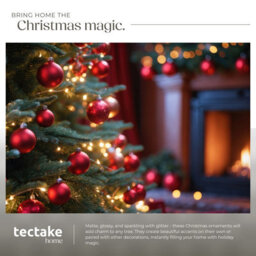 Tectake Christmas Baubles - 24-Piece Set In Red  - Red - thumbnail 7