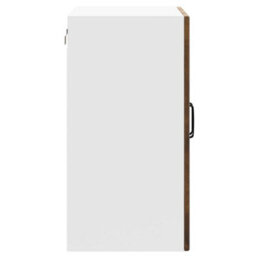 Berkfield Kitchen Wall Cabinet With Glass Door Lucca Smoked Oak Engineered Wood - thumbnail 8