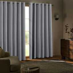 Ameha Plain 100%linen Blackout Curtain Thermal Insulated Thick Winter Warm Summer Energy Saving 66X90',silver Curtain Pair With Tie Back - thumbnail 6