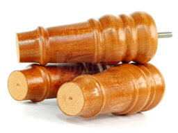 L&F 4 Replacement Furniture Feet Golden Oak Stain Turned Wooden Legs 165mm High Settee Chairs Sofas Footstools M10 (10mm) Tsp2071 - thumbnail 3