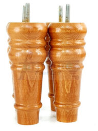 L&F 4 Replacement Furniture Feet Golden Oak Stain Turned Wooden Legs 165mm High Settee Chairs Sofas Footstools M10 (10mm) Tsp2071 - thumbnail 6