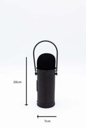 3 Piece Black Fireside Set With Coal Bucket, Matchstick Canister And Shovel - thumbnail 8