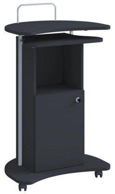 Vcm Wooden Standing Desk Speaker Console Casters Komil - image 1