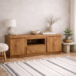 Wyld Haus Hemingway 136Cm Natural Oak Tv Cabinet 2 Door 1 Drawer