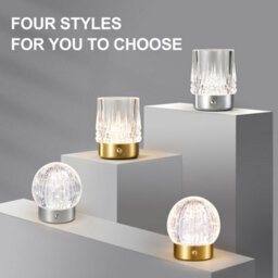 Harper Living Rechargeable Table Lamp, Small Battery Operated Desk Lamp, Cylindrical Shade, Chrome Finish - thumbnail 6