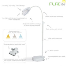 Groves Of Thames Magnifying Lamp: Tri Spectrum: Rechargeable: Floor, Table And Desk Lamp: Led - thumbnail 2