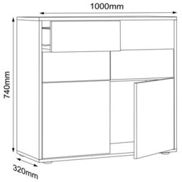 Vcm Chest Of Drawers Sideboard Salia B. 100 Drawer - thumbnail 5