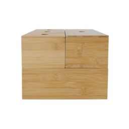 GoodHome Cervia Bamboo Bathroom Organiser, Set Of 5 - thumbnail 2