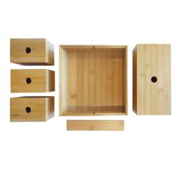 GoodHome Cervia Bamboo Bathroom Organiser, Set Of 5 - thumbnail 9