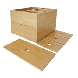 GoodHome Cervia Bamboo Bathroom Organiser, Set Of 5 - thumbnail 7