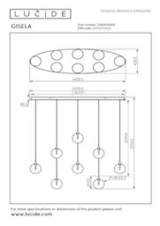 Lucide Premium Gisela Pendant Light - Led Dim. 2700K - Transparent - thumbnail 8