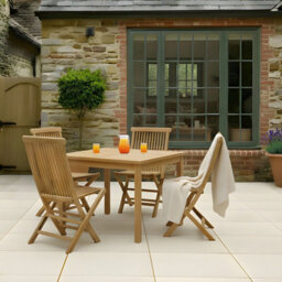 Charles Bentley Garden Dining Table 4 Seater Square Teak Wood Furniture 100Cm - thumbnail 2