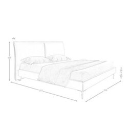 Angel Cerda Elegant Brown Leatherette Bed With Unique Headboard - thumbnail 7