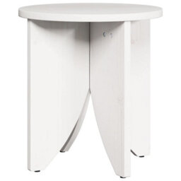 Berkfield Coffee Table 2 Pcs White 41.5 X 41.5 X 44 Cm Solid Pine Wood - thumbnail 5