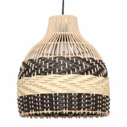 Set Of 2 Natural Rattan Wicker Ceiling Light Pendant Shades Cane Lampshades - thumbnail 5