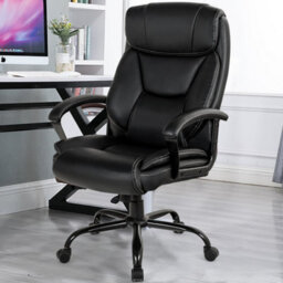 Costway Big &tall Office Chair Swivel Padded Executive Chair Ergonomic Adjustable Height - thumbnail 3