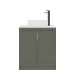 Royal Bathrooms Royal Bathroom Elmore 700mm Matt Green Freestanding Countertop Bathroom Vanity Unit 2 Door With Round Basin - thumbnail 7