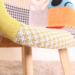 Life Interiors Single Patchwork Tub Fabric Dining Chairs Upholstered Dining Armchair Multicolour - thumbnail 7