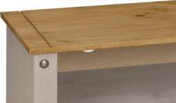 Mews Corona Tv Stand 2 Drawer Grey Television Cabinet Solid Wood Pine Unit - thumbnail 6
