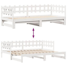 Berkfield Daybed With Trundle And Drawers Without Mattress White 90X200 Cm - thumbnail 8