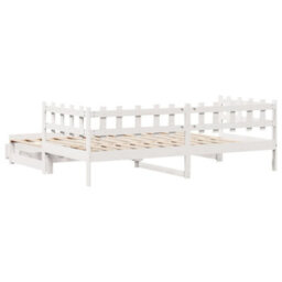 Berkfield Daybed With Trundle And Drawers Without Mattress White 90X200 Cm - thumbnail 7