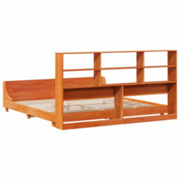 Berkfield Bed Frame Without Mattress Wax Brown 180X200 Cm Super King Solid Wood Pine - thumbnail 8