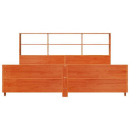 Berkfield Bed Frame Without Mattress Wax Brown 180X200 Cm Super King Solid Wood Pine - thumbnail 4