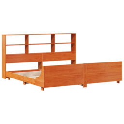 Berkfield Bed Frame Without Mattress Wax Brown 180X200 Cm Super King Solid Wood Pine - thumbnail 3