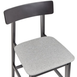 Beliani Set Of 2 Bar Chairs Isanti Wood Black/ Grey - thumbnail 7