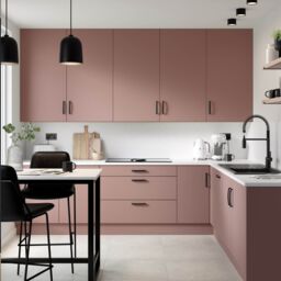 Premium Kitchens Ethos Matt Antique Rose Standard Lh Base End Panel (H)720mm (W)570mm - thumbnail 3