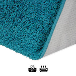 Floordirekt Sky Soft Microfibre Bath Mat Quick Drying Non Slip Washable Bathroom Rug Turquoise 80 X 150 Cm - thumbnail 3