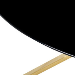 Beliani Dining Table Bosco Black 105 Cm 105 Cm Tempered Glass - thumbnail 4