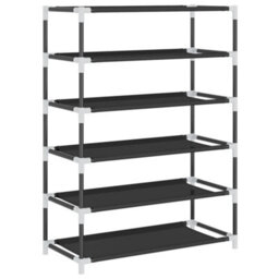 Berkfield Shoe Cabinet Black 60X28X90 Cm Fabric - thumbnail 6